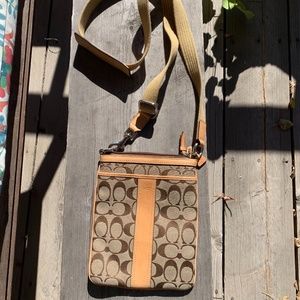 Coach Tan Signature Crossbody 6016